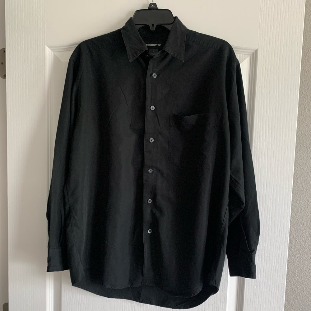 Claiborne black button up shirt size Medium